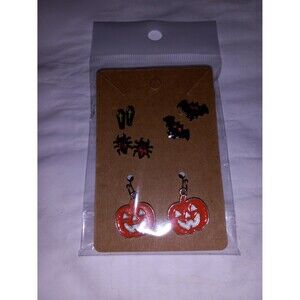 Halloween Earrings Set of 4 Coffins Bats Spiders Glitter Jack-o-Lanterns